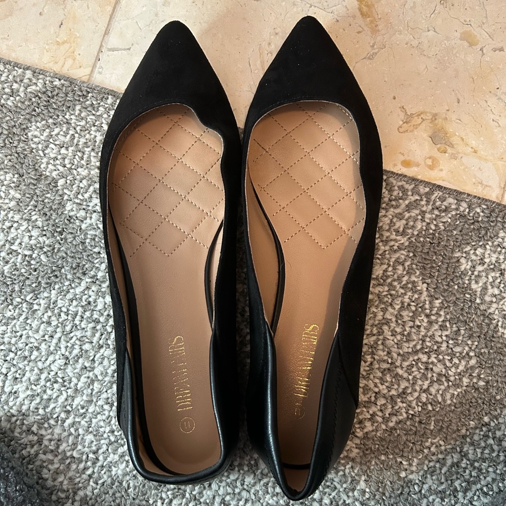 Black Suede Flats